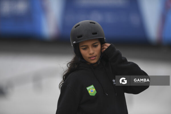 Jhulia Rayssa Mendes Leal, de Brasil., en Skate modalidad Street. Juegos Panamericanos Santiago 2023. Explanada de los Deportes Urbanos .