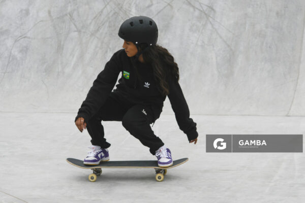 Jhulia Rayssa Mendes Leal, de Brasil., en Skate modalidad Street. Juegos Panamericanos Santiago 2023. Explanada de los Deportes Urbanos .