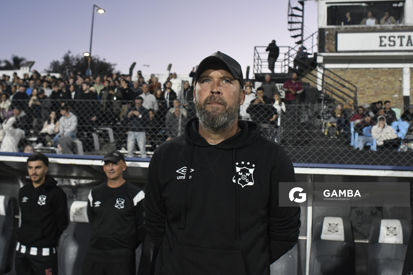 Juan Manuel Martínez, director técnico de Wanderers, Torneo Apertura. Parque Alfredo Víctor Viera.