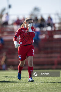 Josefina Villanueva, golera de Nacional. Campeonato Uruguayo de Fútbol Femenino. Complejo Rentistas.