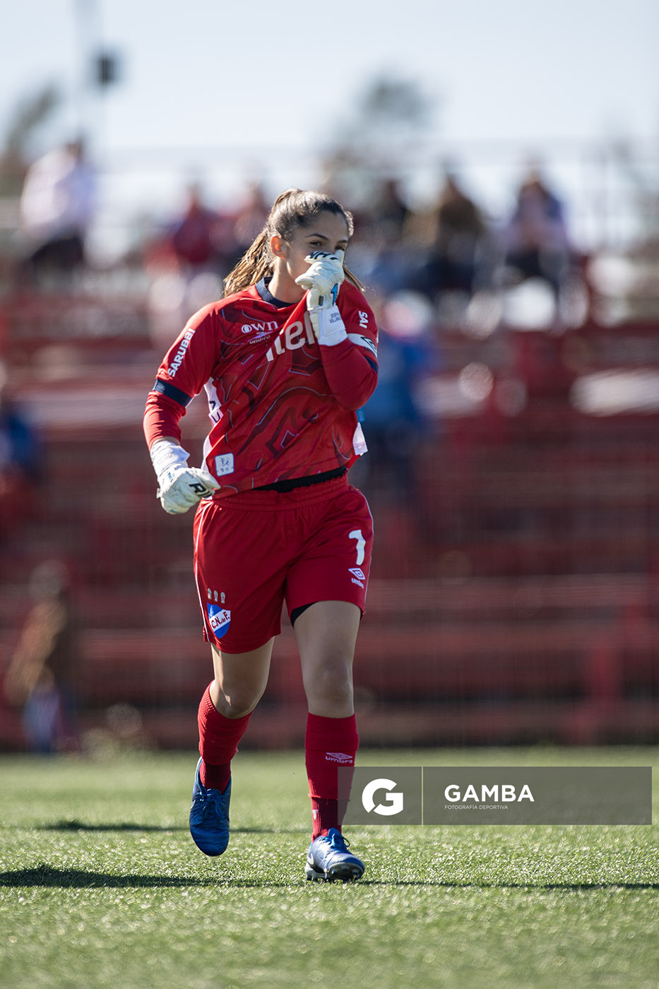 Josefina Villanueva, golera de Nacional. Campeonato Uruguayo de Fútbol Femenino. Complejo Rentistas.