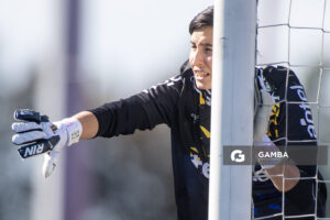 Luciana Gómez, golera de Bella Vista. Campeonato Uruguayo de Fútbol Femenino. Complejo Rentistas.