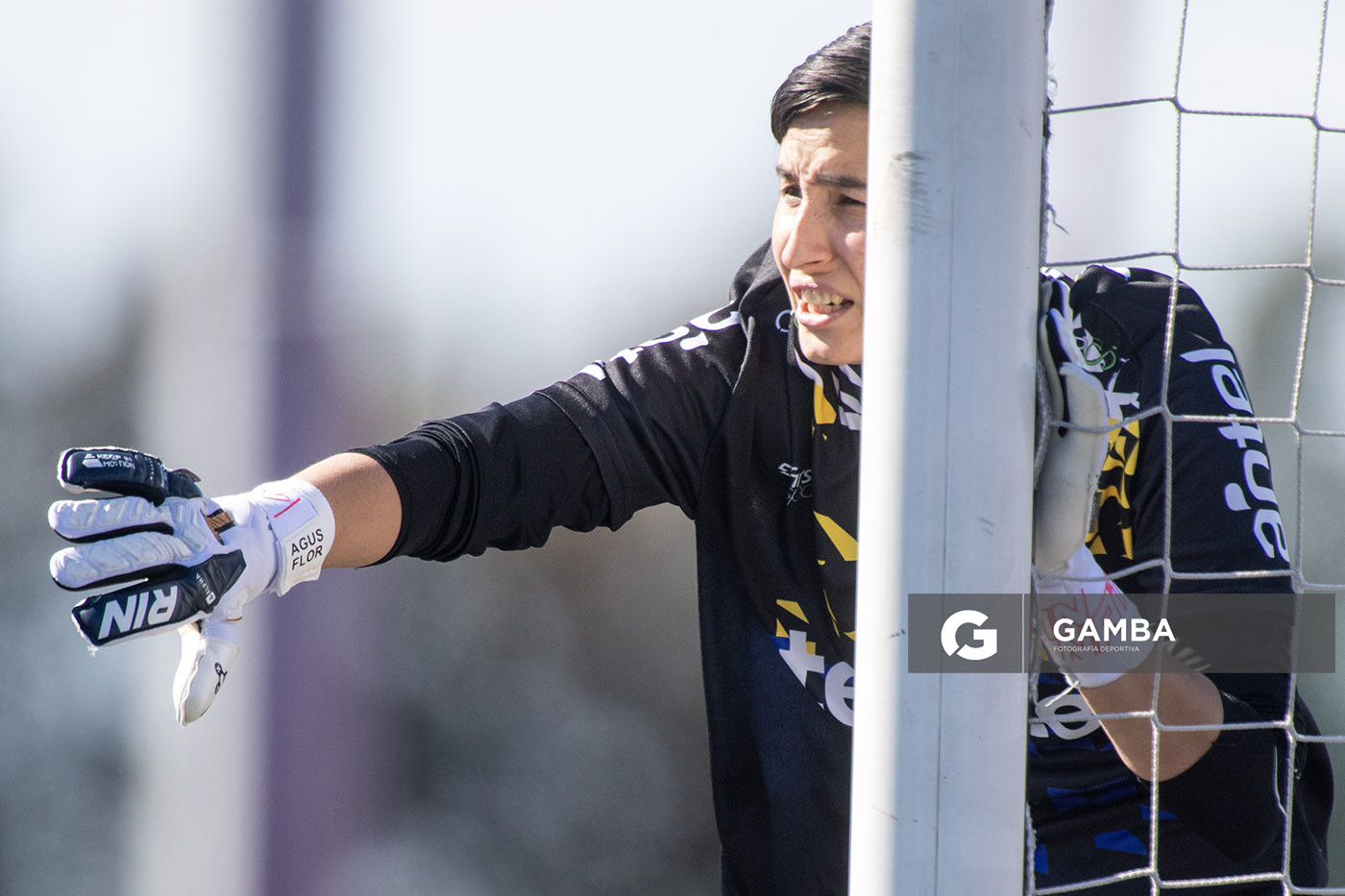 Luciana Gómez, golera de Bella Vista. Campeonato Uruguayo de Fútbol Femenino. Complejo Rentistas.