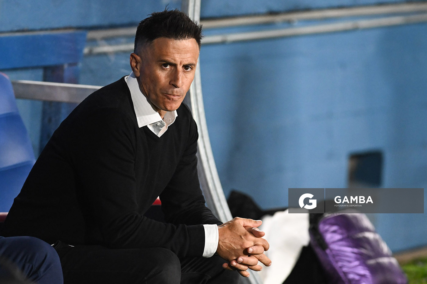 Pablo Peirano, director técnico de Nacional. Torneo Apertura – Liga AUF uruguaya 2025. Estadio Gran Parque Central.