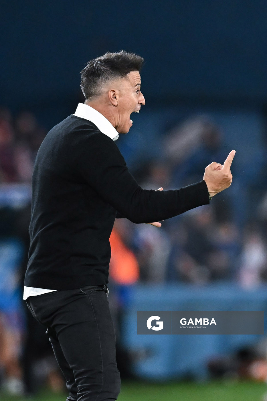 Pablo Peirano, director técnico de Nacional. Torneo Apertura – Liga AUF uruguaya 2025. Estadio Gran Parque Central.