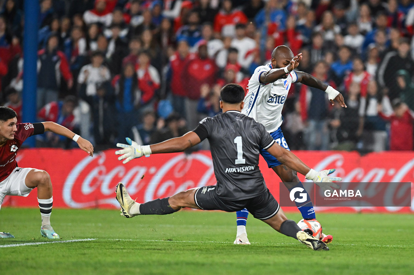 Diego Herazo, de Nacional. Torneo Apertura – Liga AUF uruguaya 2025. Estadio Gran Parque Central.