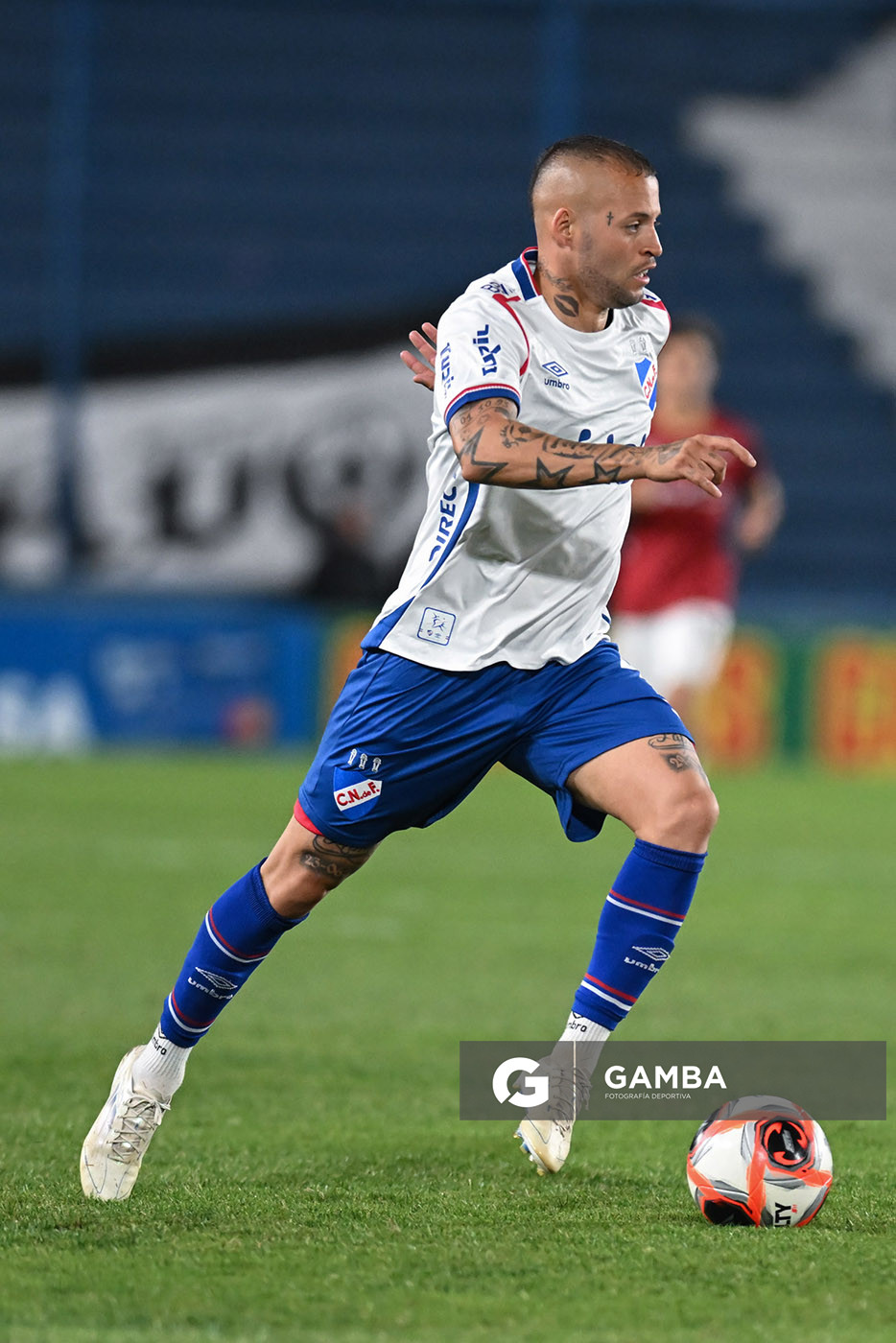 Nicolás López, de Nacional. Torneo Apertura – Liga AUF uruguaya 2025. Estadio Gran Parque Central.