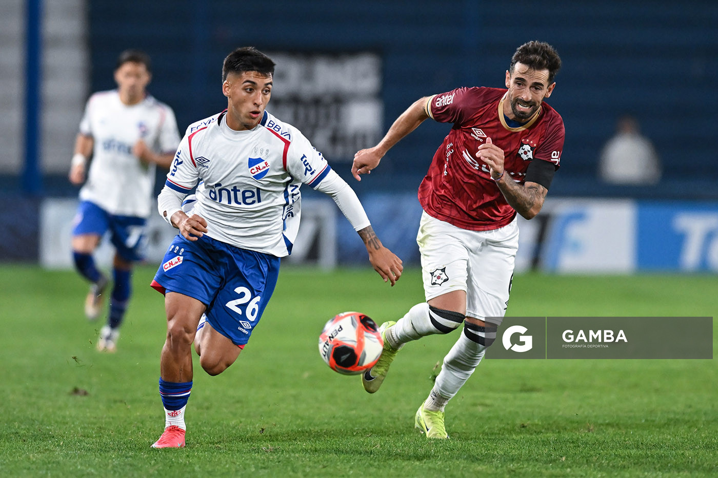 Bruno Arady, de Nacional. Torneo Apertura – Liga AUF uruguaya 2025. Estadio Gran Parque Central.