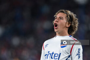 Luciano Boggio, de Nacional. Torneo Apertura – Liga AUF uruguaya 2025. Estadio Gran Parque Central.
