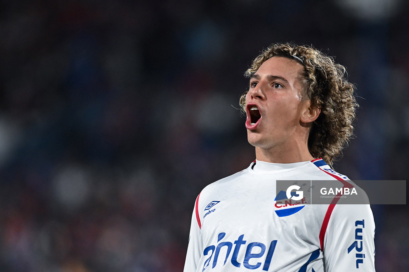 Luciano Boggio, de Nacional. Torneo Apertura – Liga AUF uruguaya 2025. Estadio Gran Parque Central.