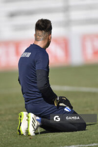 Sebastián Sosa, golero de Juventud de Las Piedras. Torneo Apertura. Estadio Artigas.
