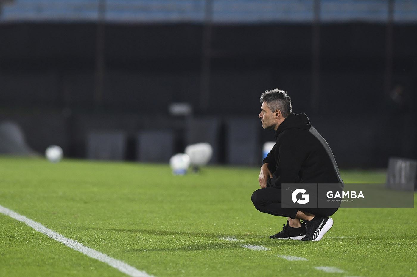 Julio Vaccari, director técnico , de Independiente. Copa Sudamericana. Estadio Centenario.