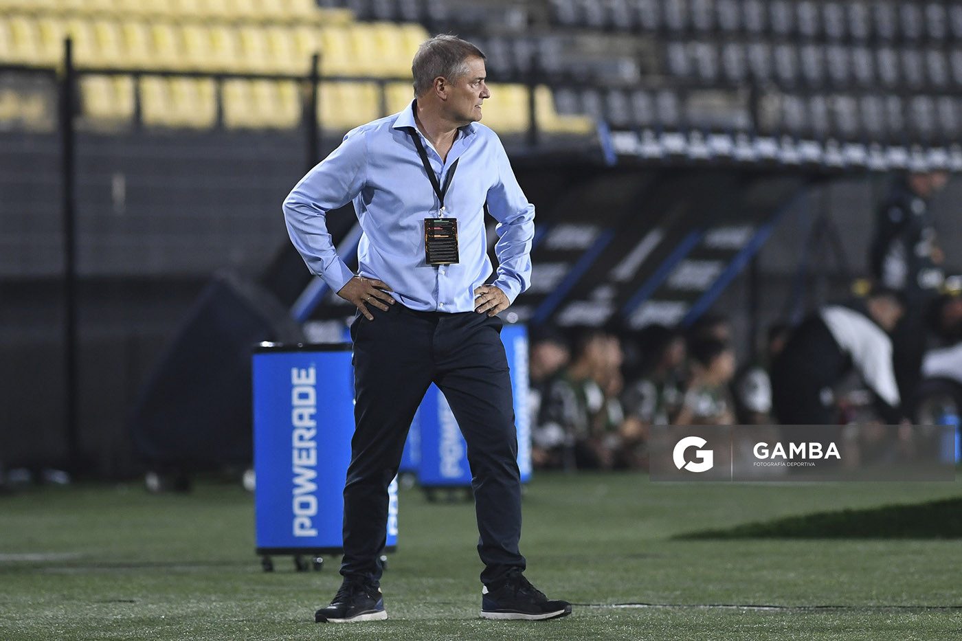 Diego Aguirre, director técnico de Peñarol. Copa Conmebol Libertadores. Estadio Campeón del Siglo.