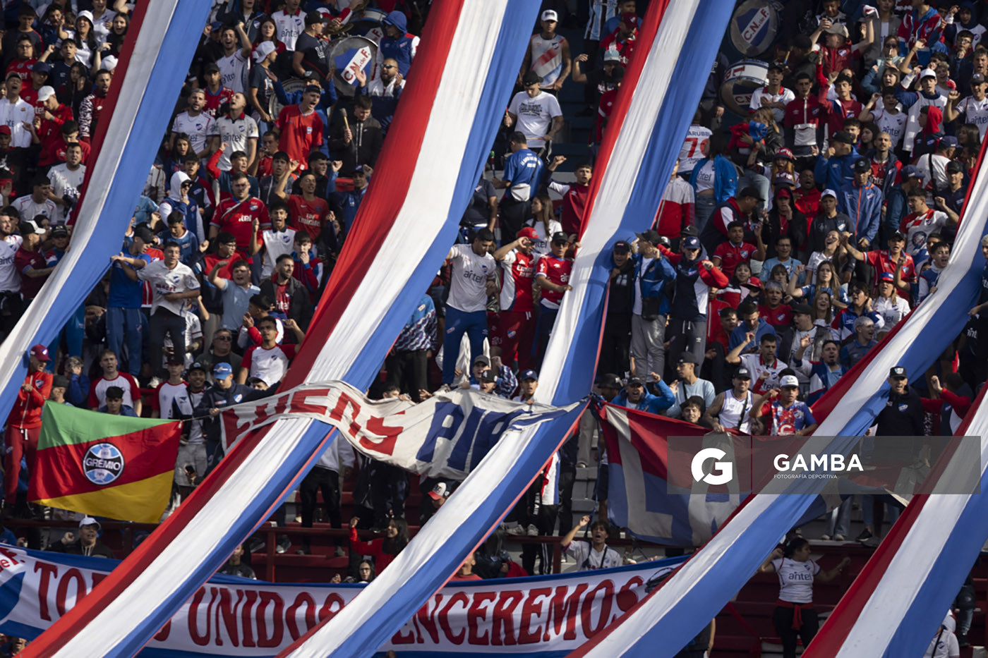 Hinchas de Nacional. Torneo Apertura. Estadio Gran Parque Central.