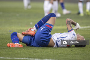 Lucas Villalba, de Nacional. Torneo Apertura. Estadio Gran Parque Central.