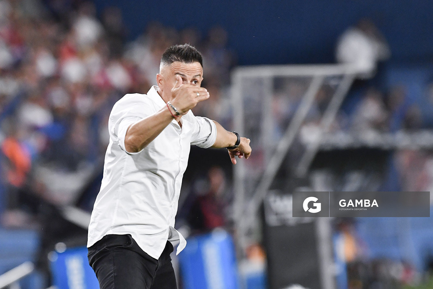 Pablo Peirano, director técnico de Nacional. Copa Conmebol Libertadores. Estadio Gran Parque Central.