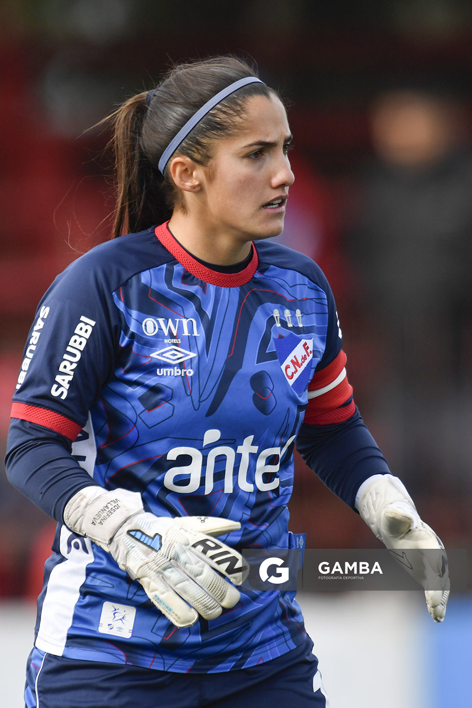 Josefina Villanueva, golera de Nacional. Campeonato Uruguayo de Fútbol Femenino. Complejo Rentistas.