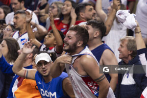 Hinchas de Nacional. Liga Uruguaya de Básquetbol. Antel Arena.