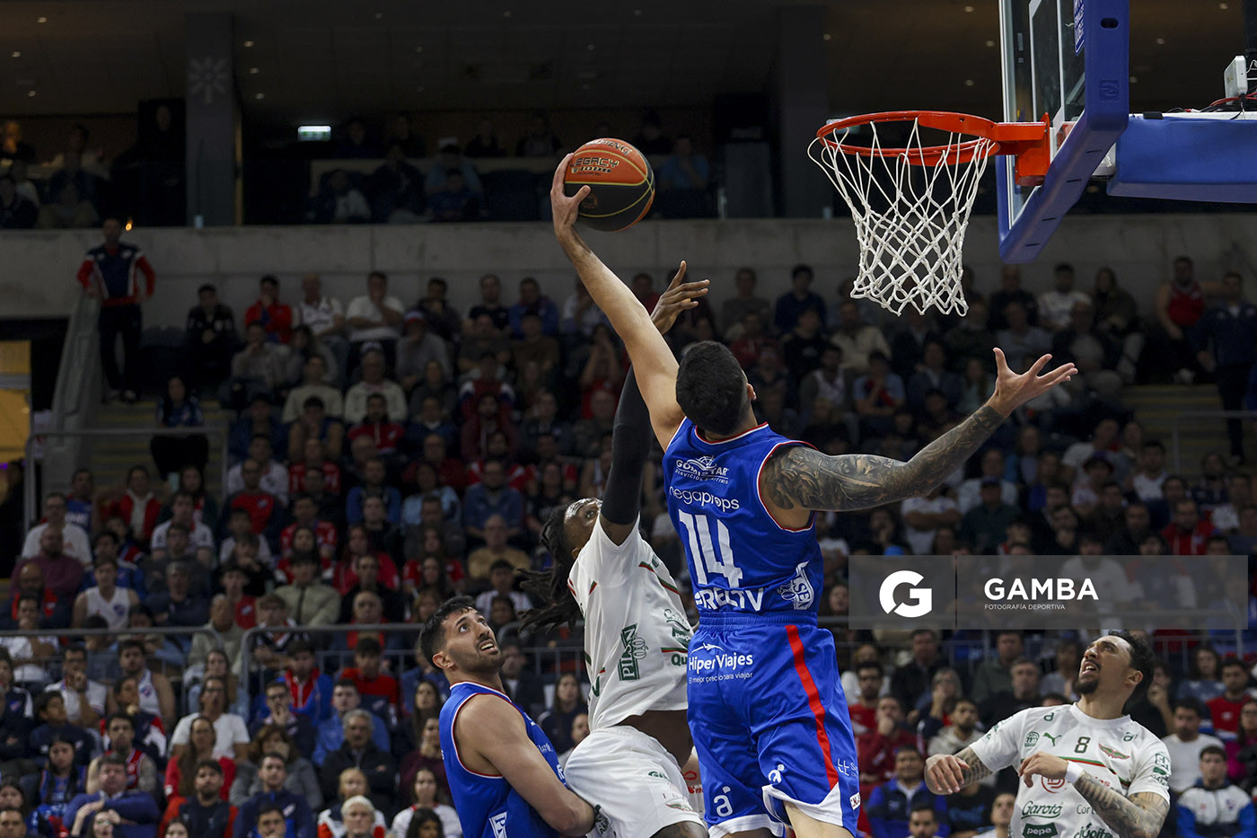 Sebastián Ottonello, de Nacional. Liga Uruguaya de Básquetbol. Antel Arena.