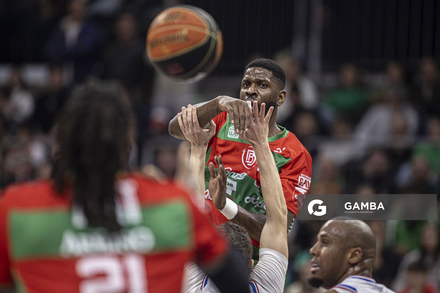 Jamil Wilson, de Aguada. Liga Uruguaya de Básquetbol. Antel Arena.