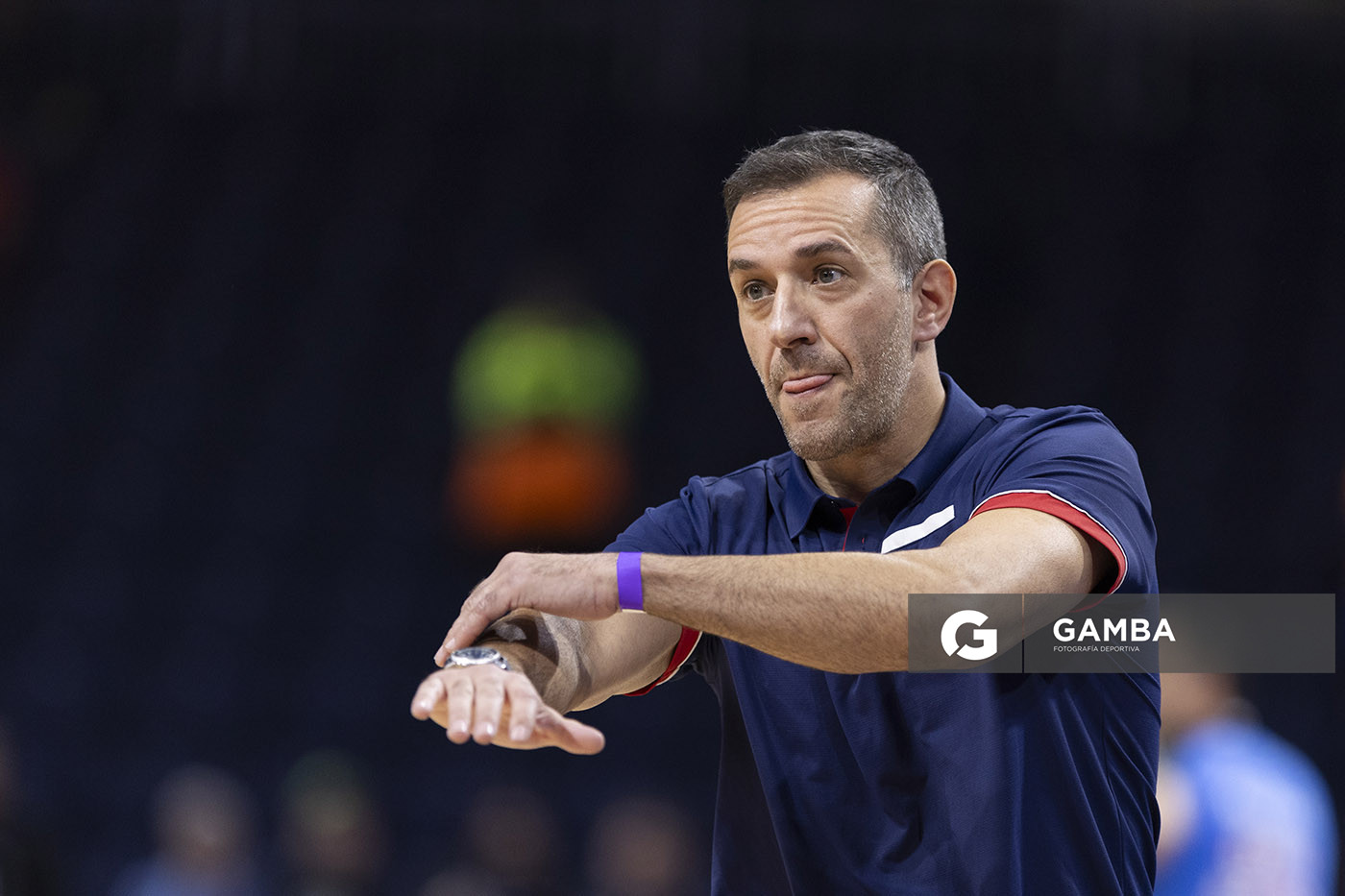 Álvaro Ponce, director técnico de Nacional. Liga Uruguaya de Básquetbol. Antel Arena.