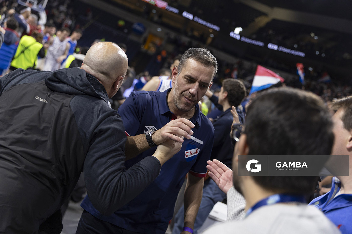 Álvaro Ponce, director técnico de Nacional. Liga Uruguaya de Básquetbol. Antel Arena.