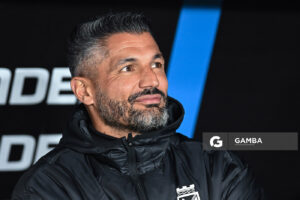 Javier Gandolfi, director técnico de Atlético Nacional. Copa Conmebol Libertadores. Estadio Gran Parque Central.