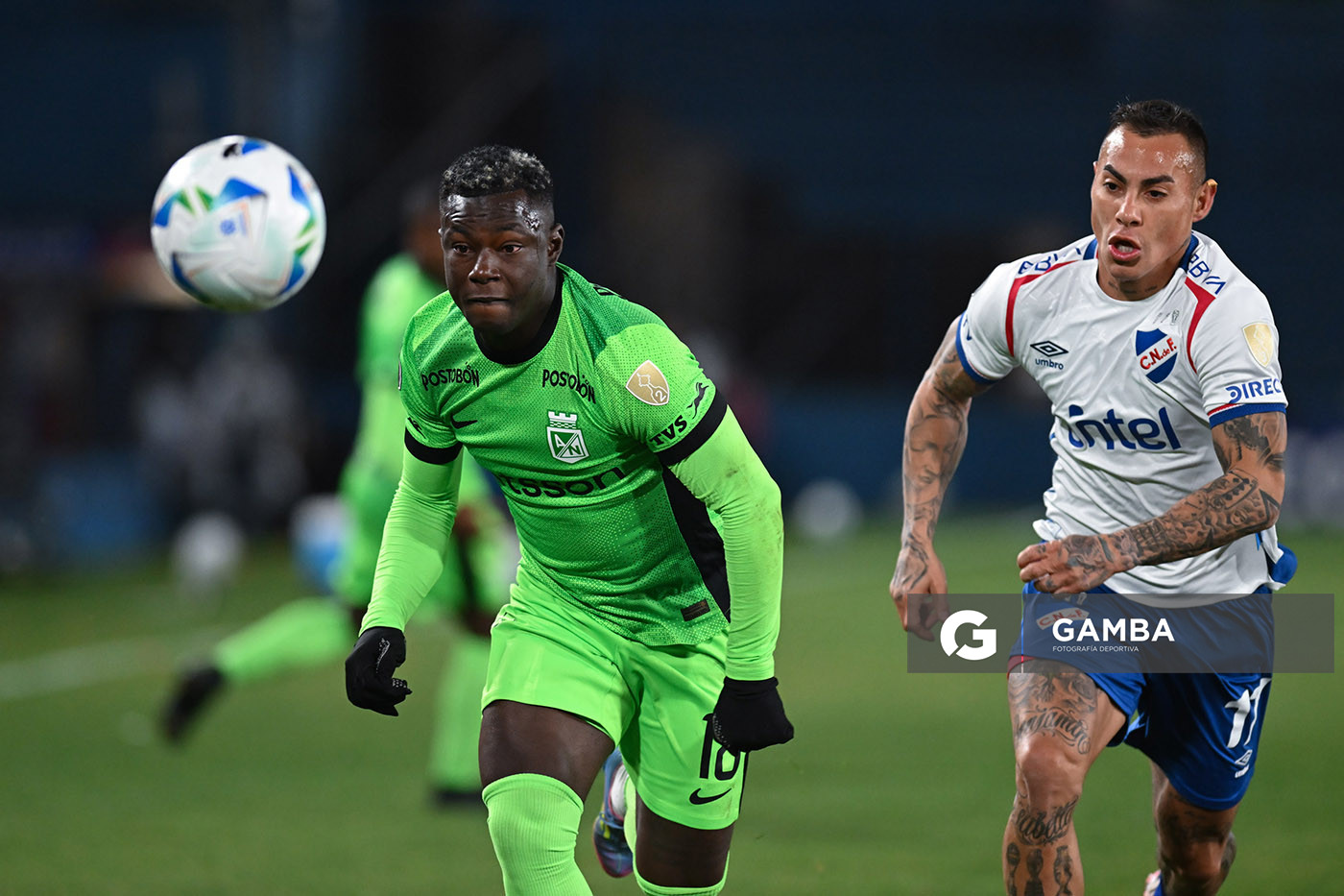 Marino Hinestroza, de Atlético Nacional. Copa Conmebol Libertadores. Estadio Gran Parque Central.