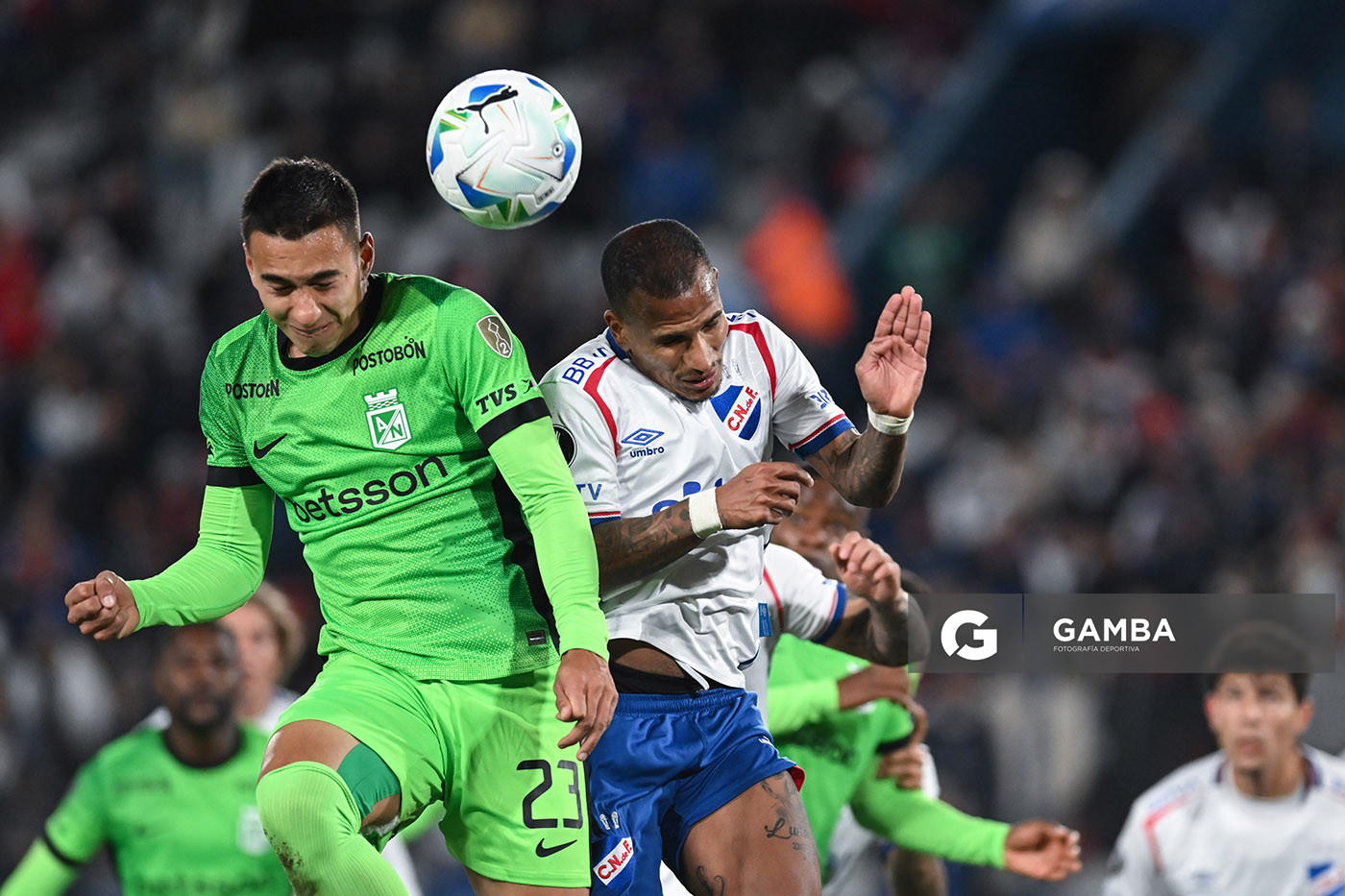 Juan Arias, de Atlético Nacional. Copa Conmebol Libertadores. Estadio Gran Parque Central.