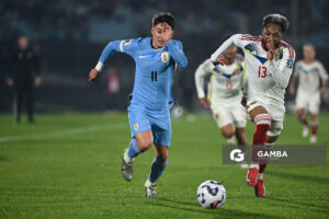 Facundo Pellistri, de Uruguay. Eliminatorias Sudamericanas. Estadio Centenario.
