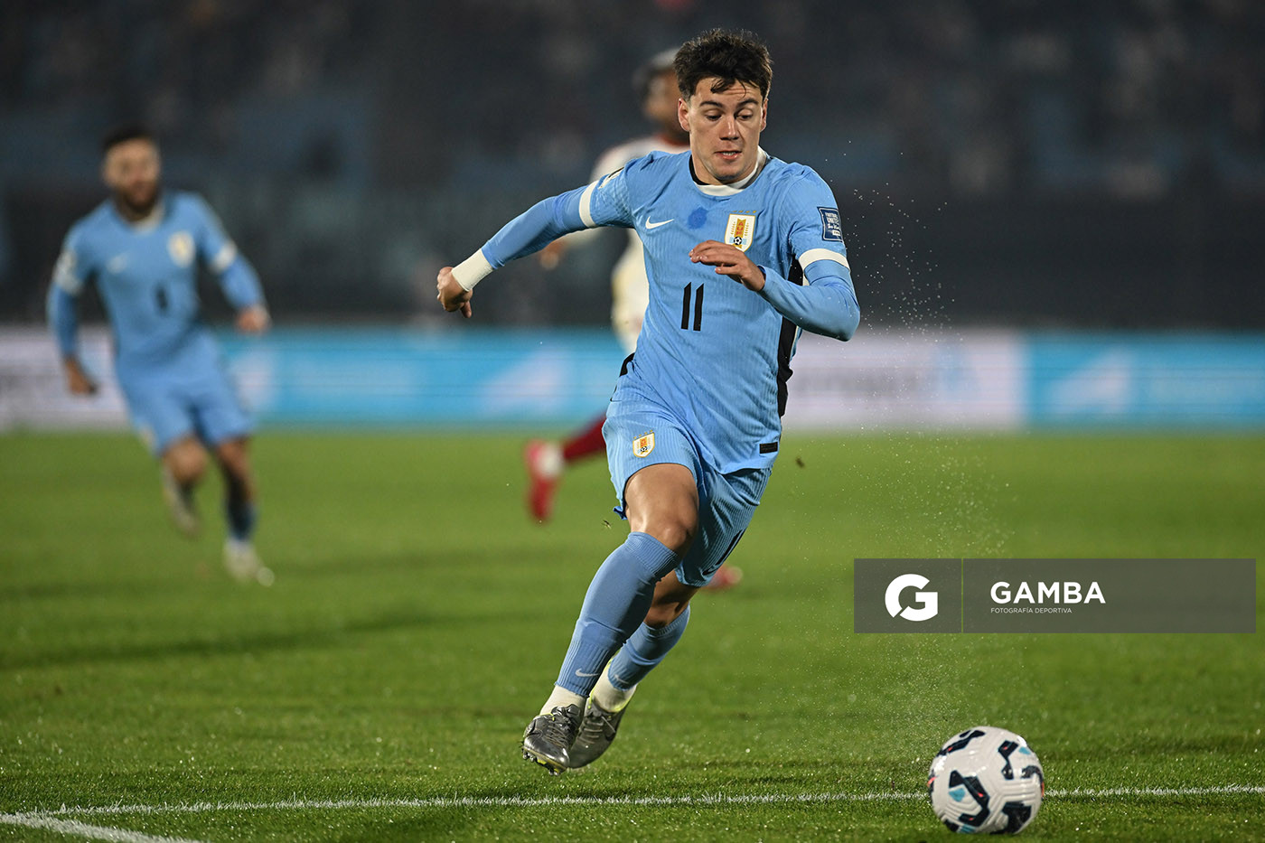 Facundo Pellistri, de Uruguay. Eliminatorias Sudamericanas. Estadio Centenario.