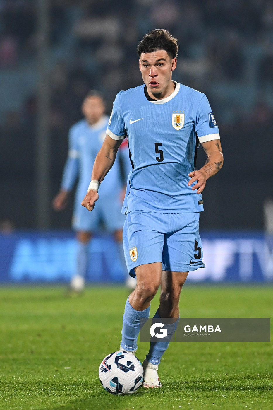 Manuel Ugarte, de Uruguay. Eliminatorias Sudamericanas. Estadio Centenario.