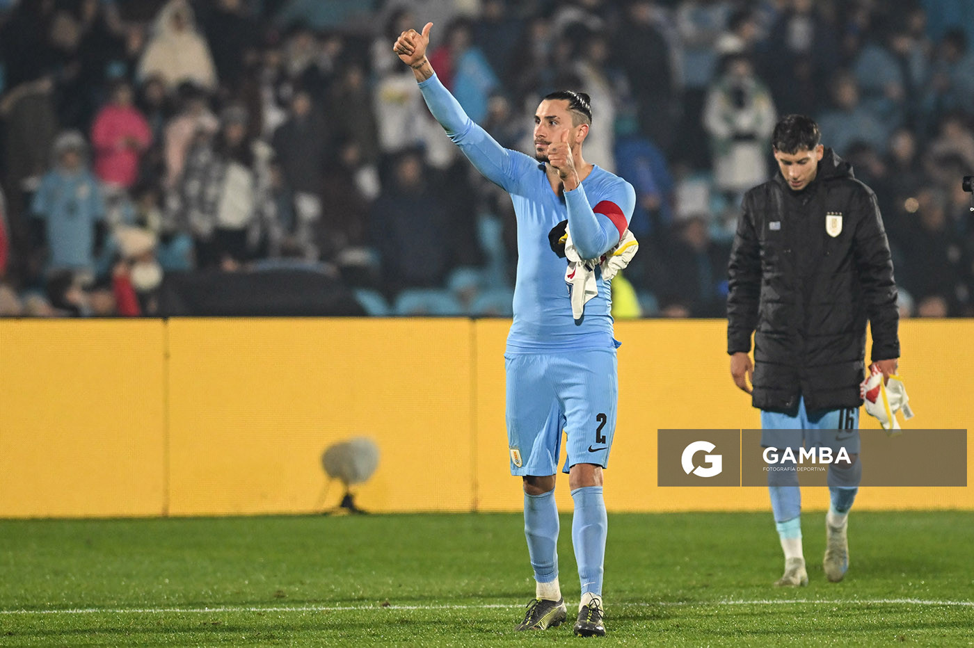José María Giménez, de Uruguay. Eliminatorias Sudamericanas. Estadio Centenario.