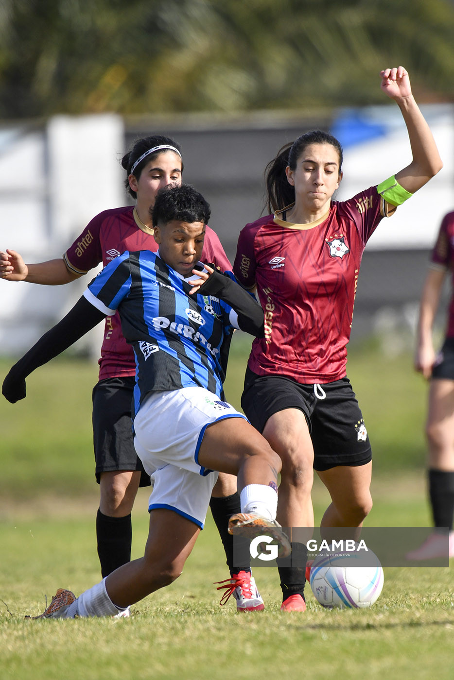 Ilana Guedes, de Liverpool. Valentina Da Silva, de Wanderers. Campeonato Uruguayo de Fútbol Femenino. Parque Ancap.