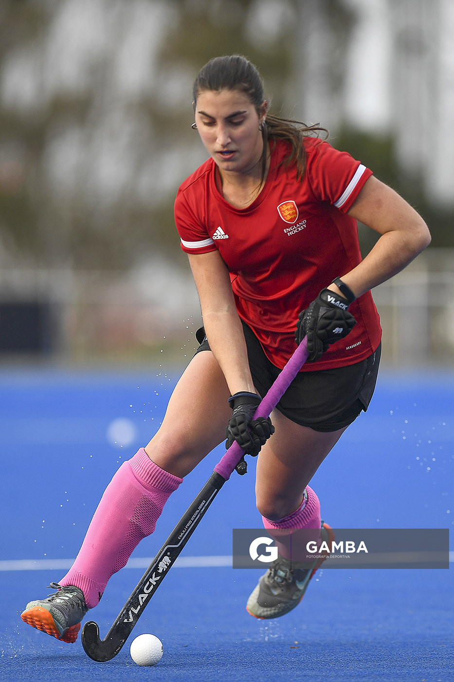 Elisa Civetta, de Uruguay. Cancha Celeste. Entrenamiento de la selección uruguaya femenina de Hockey.