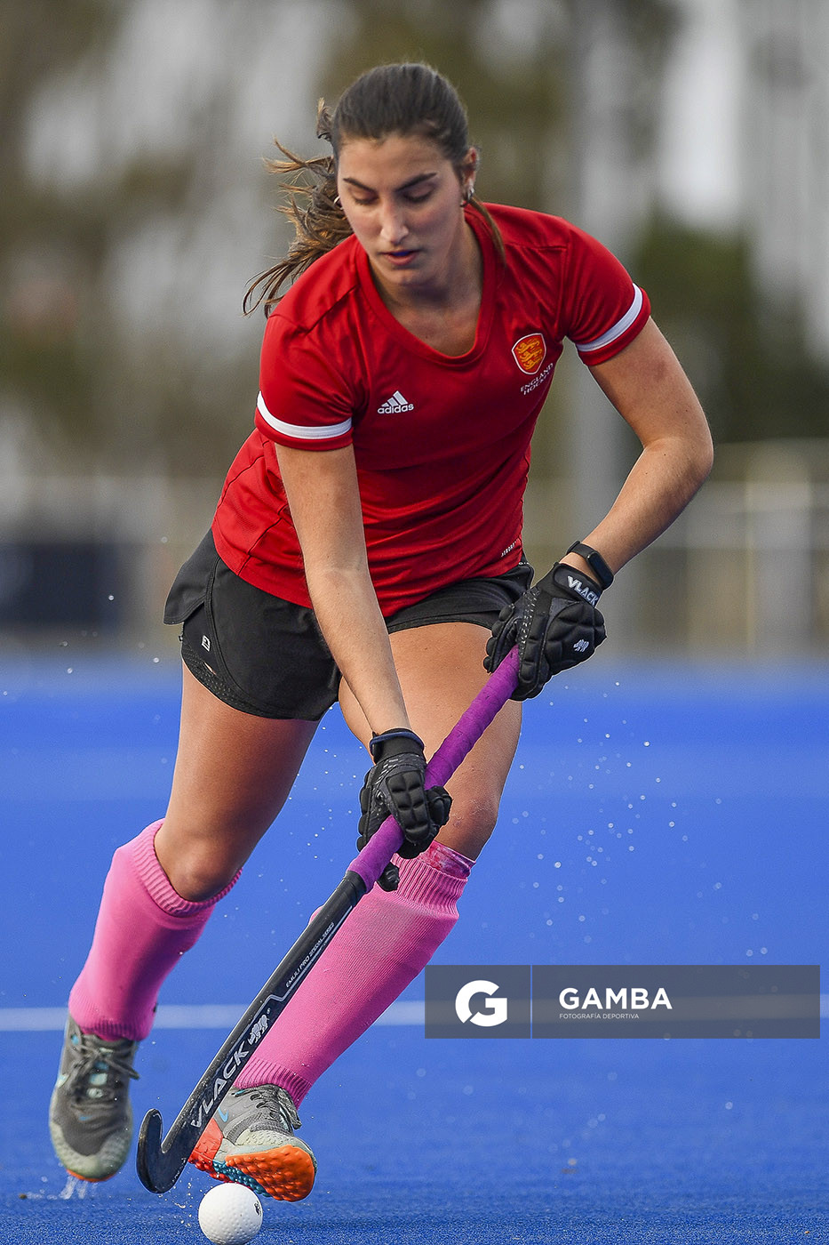 Elisa Civetta, de Uruguay. Cancha Celeste. Entrenamiento de la selección uruguaya femenina de Hockey.