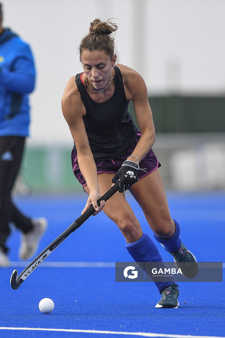 Paula Carvalho, de Uruguay. Cancha Celeste. Entrenamiento de la selección uruguaya femenina de Hockey.