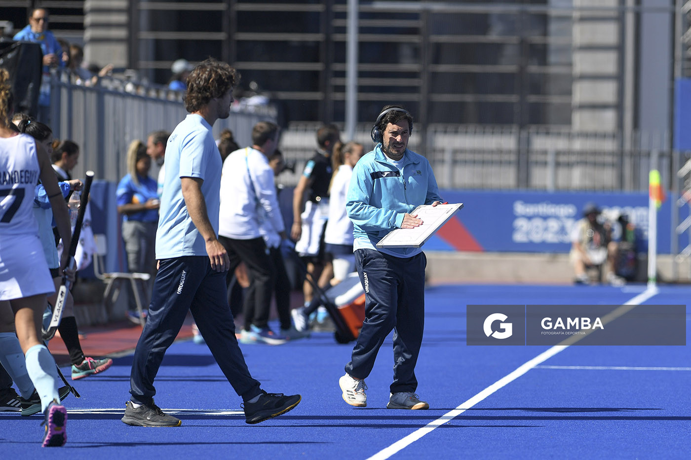 Nicolás Tixe, director tecnico de Uruguay. Juegos Panamericanos Santiago 2023. Estadio Nacional Julio Martínez.