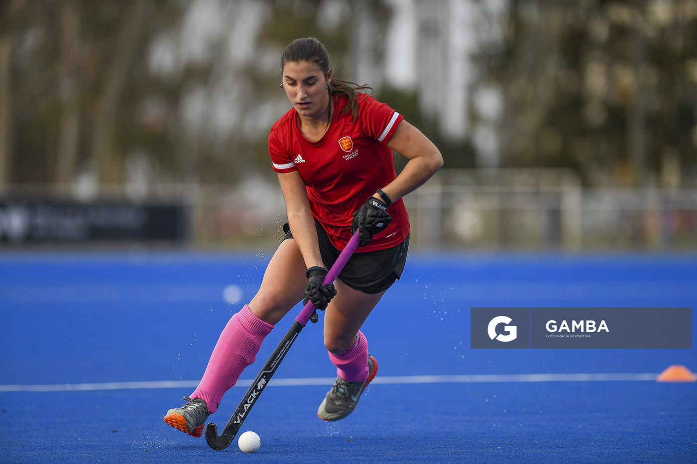 Elisa Civetta, de Uruguay. Cancha Celeste. Entrenamiento de la selección uruguaya femenina de Hockey.