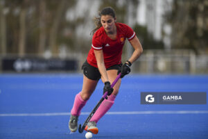 Elisa Civetta, de Uruguay. Cancha Celeste. Entrenamiento de la selección uruguaya femenina de Hockey.