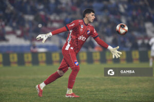 Ignacio Suárez, golero de Nacional. Torneo Intermedio. Estadio Gran Parque Central.