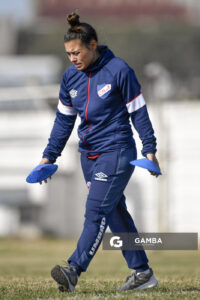 Valeria Colman, ayudante técnica de Nacional. Campeonato Uruguayo de Fútbol Femenino. Estadio Parque Ancap.
