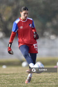 Helena Reja, golera de Nacional. Campeonato Uruguayo de Fútbol Femenino. Estadio Parque Ancap.