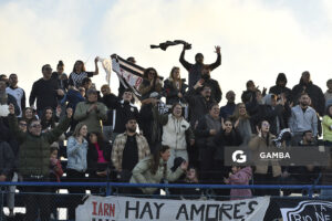 Hinchas de Río Negro. 21ª Copa Nacional de Clubes. Estadio Casto Martínez Laguarda.