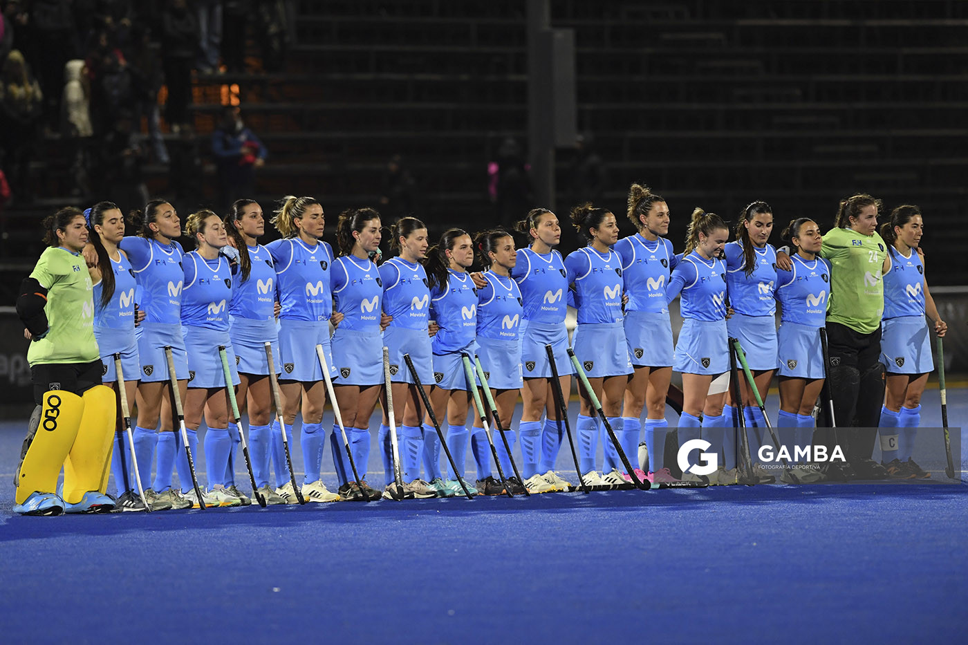 Plantel de Uruguay. Copa Panamericana de Hockey. Cancha Celeste.