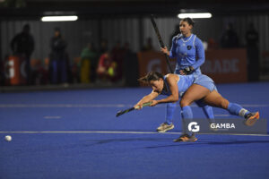 Manuela Vilar del Valle, de Uruguay. Copa Panamericana de Hockey. Cancha Celeste.