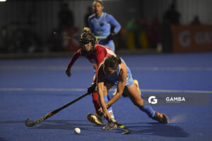 Manuela Vilar del Valle, de Uruguay. Copa Panamericana de Hockey Masculino Uruguay 2025. Cancha Celeste.