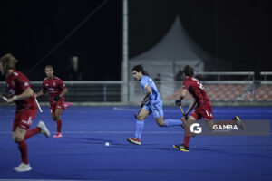 Jenaro Bentancur, de Uruguay. Copa Panamericana de Hockey. Cancha Celeste.