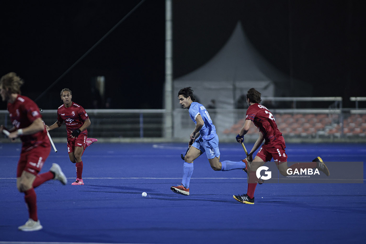 Jenaro Bentancur, de Uruguay. Copa Panamericana de Hockey. Cancha Celeste.