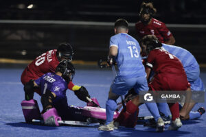 Jonathan Klages, de Estados Unidos. Copa Panamericana de Hockey. Cancha Celeste.